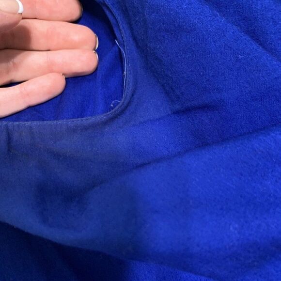 zara womens royal blue pearl tank top medium - Picture 6 of 6